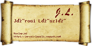 Járosi László névjegykártya